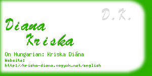 diana kriska business card